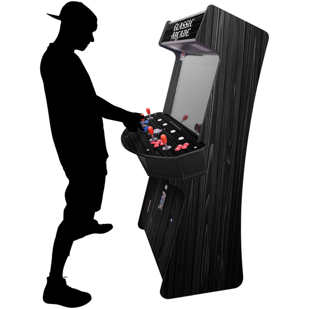 Black Forest Wood Grain 4P Slim Stand Up Arcade Machine