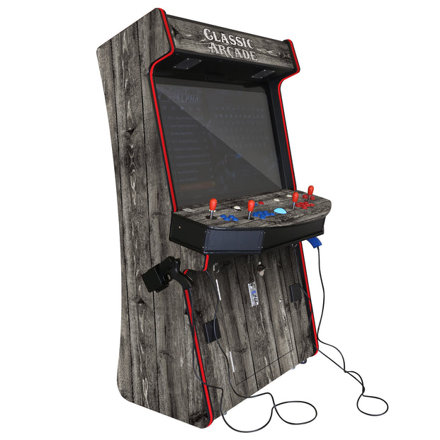 Grey Wood Grain Classic Arcade Cabinet
