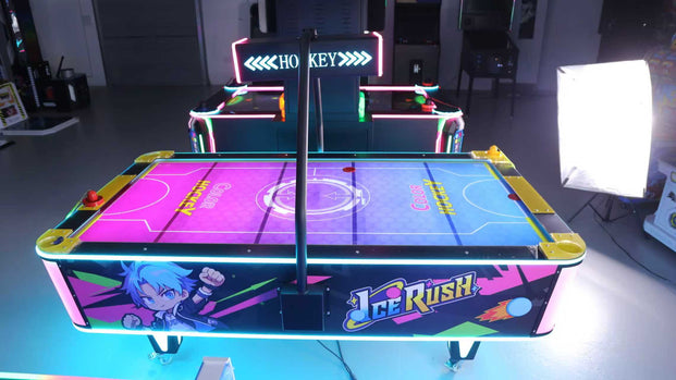 Ice Rush™ Air Hockey Neon Light Table, Air Hockey Machine, Creative Arcades