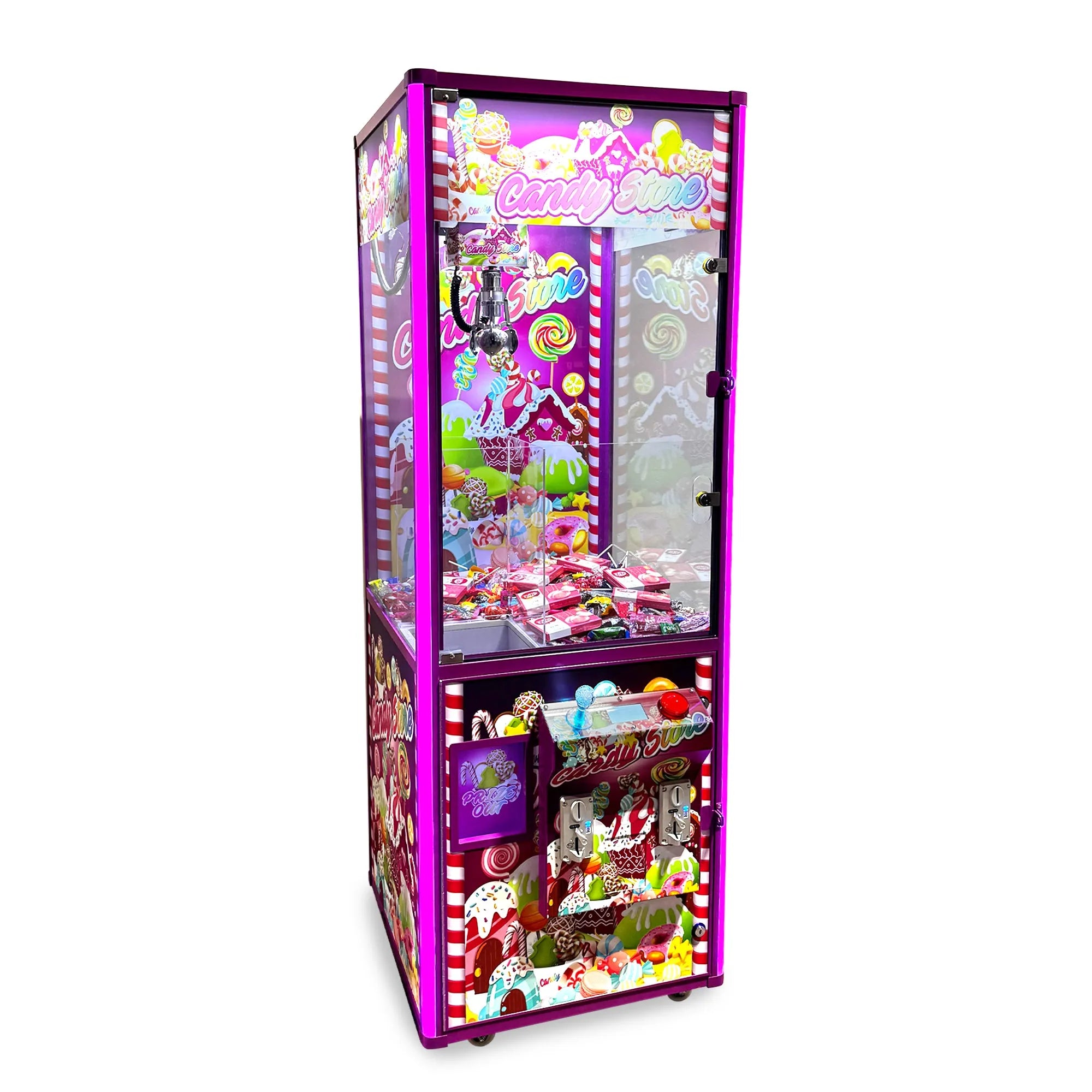 GlowBox 21 Claw Machine - 7-Color Neon Lights
