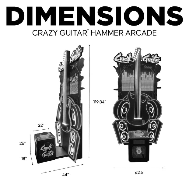 Crazy Guitar™ Neon Light Hammer Arcade, Creative Arcades
