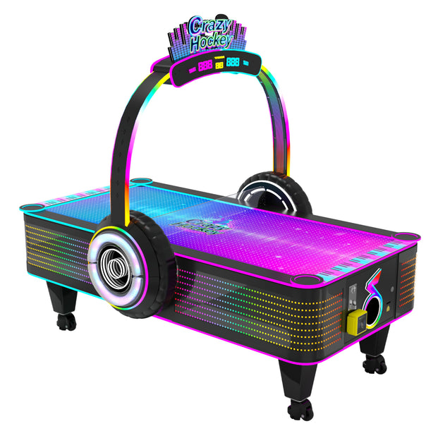 Crazy Hockey™ Digital Screen Air Hockey Table with Neon Lights, Air Hockey Machine, Creative Arcades
