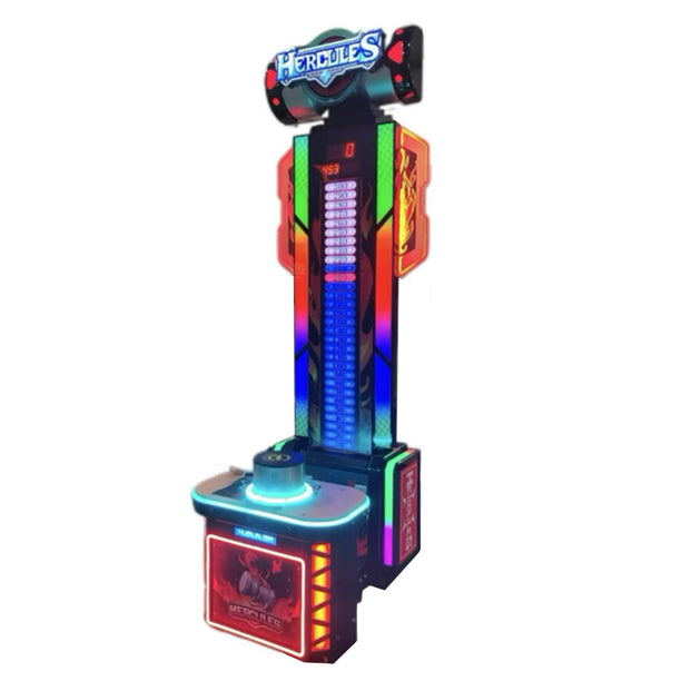 Hercules Power Strike™ High-Striker Hammer Arcade Machine with Neon Lights, Amusement Arcade, Creative Arcades