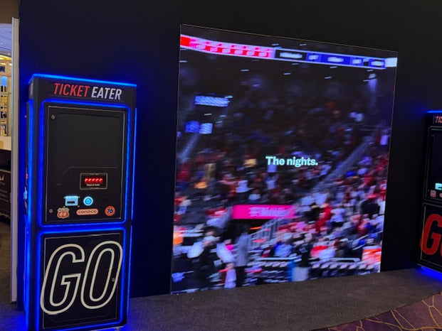 Easy Count™ Ticket Eater with Neon Cabinet Lights, Digital Display, & Paper Receipt, Creative Arcades