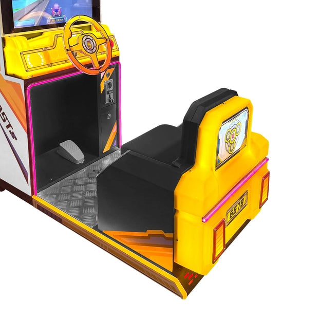 Lucky Nine Fast Cars™ Mini Kid Friendly Sit Down Racing Arcade Machine, Racing Simulators, Creative Arcades