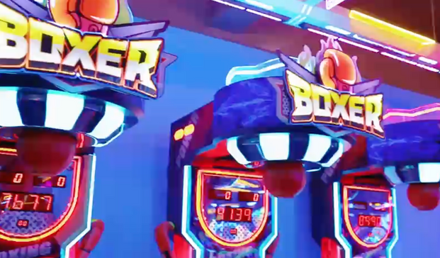 MMA Fight Boxer Extreme™ - Heavy Hit Arena with Power Up Light Package | Boxing Arcade Machine with Neon Lights, Boxing, Creative Arcades