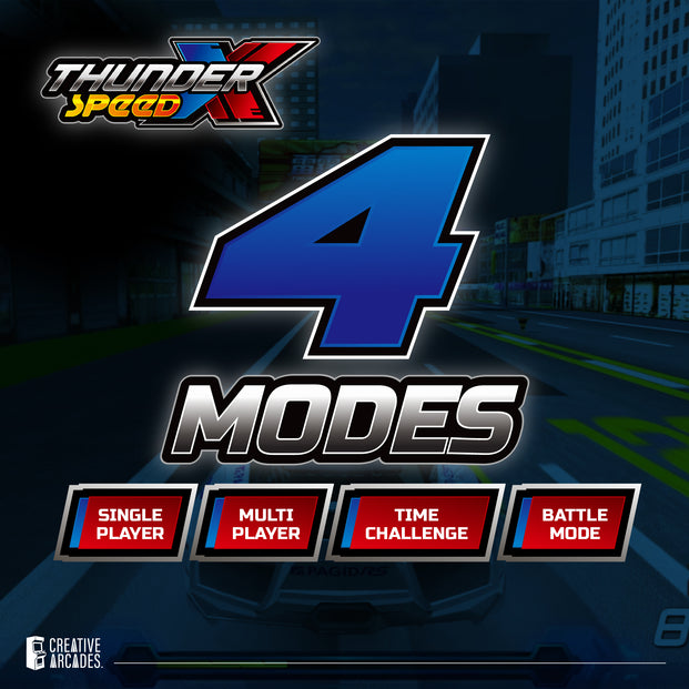 Thunder Speed Racing Simulator with Force Feedback and Wifi Connection for Online Play, Racing Simulators, Creative Arcades