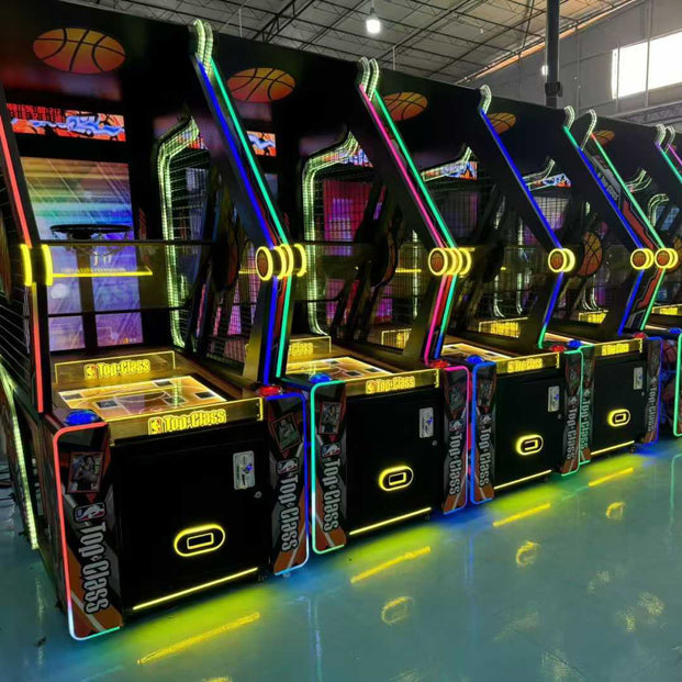 Top Class™ Extreme Hoops Basketball Arcade with Digital Backboard and Neon Lights, Basketball Shoot Out, Creative Arcades