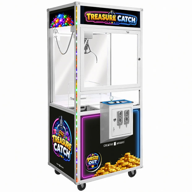 Treasure Catch™ 31" Claw Machine with LED Cabinet Lights, Claw Machine, Creative Arcades