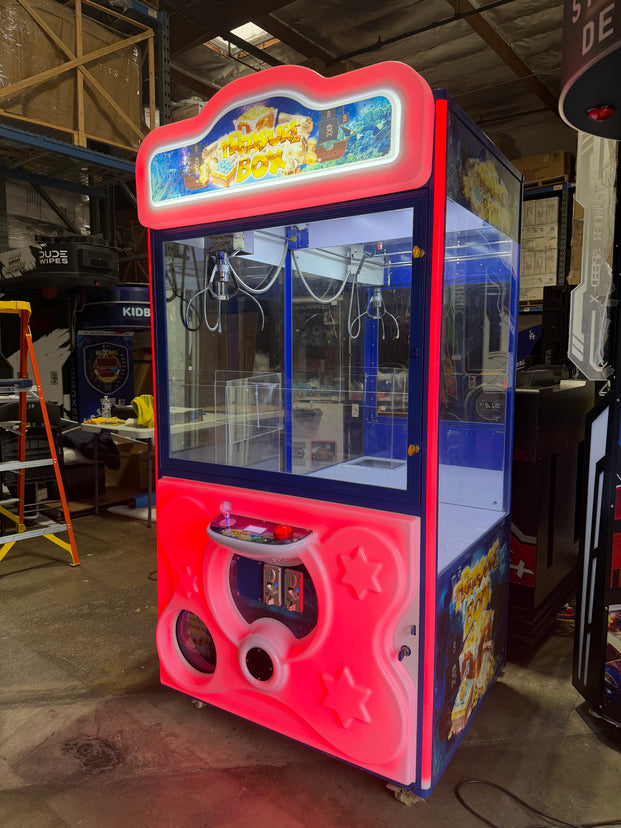 Treasure Box™ 41" Claw Machine w/ LED Cabinet Lights in all RGB Colors USED, Claw Machine, Creative Arcades
