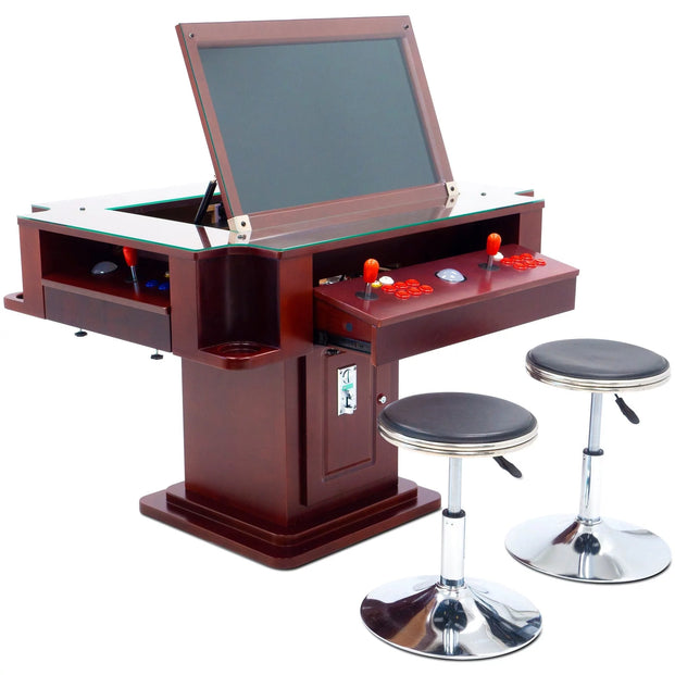 Elegant Tilt Cherrywood Cocktail Arcade Machine