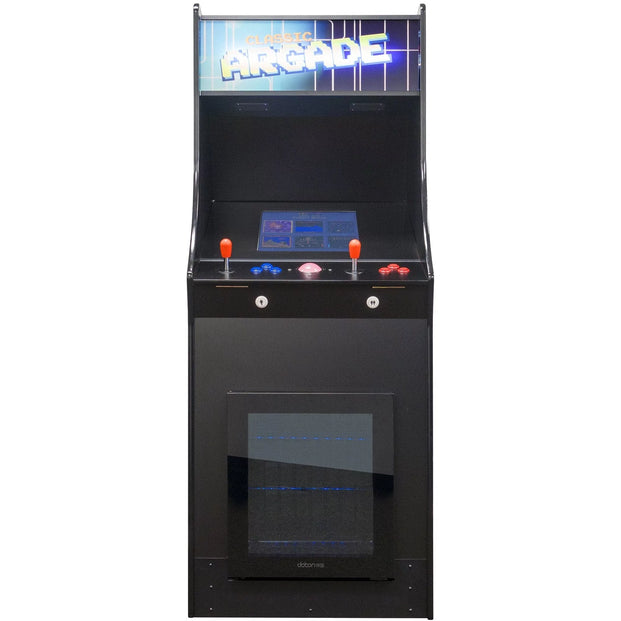 2-player Cabinet Arcade Machine With Built-in Fridge