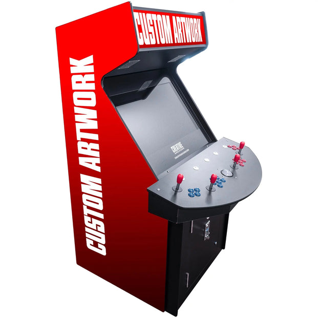 Custom Red Creative Arcades 4-player Machine