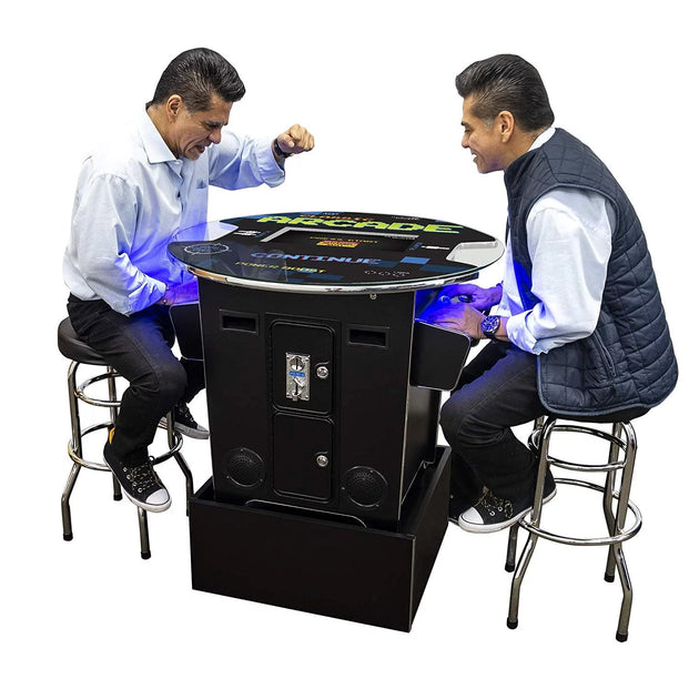Cocktail Arcade Machine | Arcade Riser Included | Round Glass Top Creative Arcad2 Player Cocktail Arcade Tablees