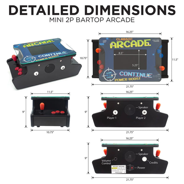 Detailed Dimensions For A Mini 2p Bartop Arcade