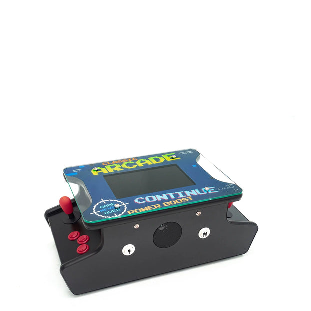 Mini Cocktail Tabletop Arcade Machine With A Classic Arcade Graphic