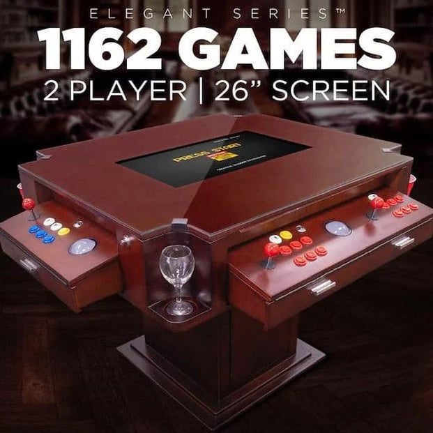 Elegant Tilt Cherrywood Cocktail Arcade Machine
