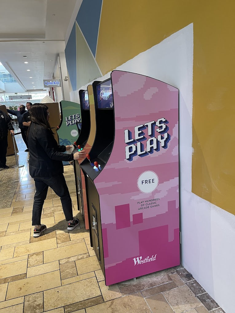 Three Button Arcade Machine 3-Sided Tilt Arcade Machine - Multi-Screen Experience