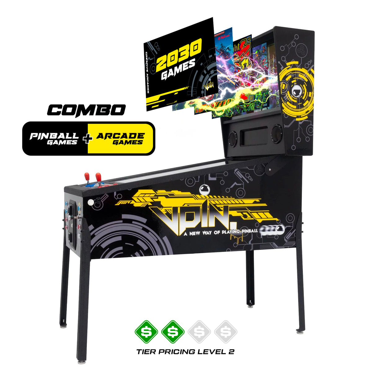 The Pincade Combo Pinball | Arcade All-In-One Machine | 2030 Games