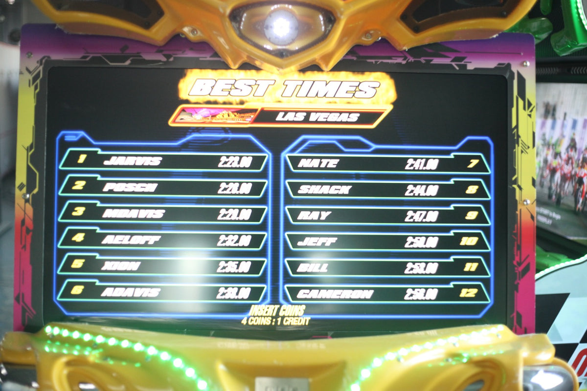 Super Bikes 2™ Sit Down Motorcycle Arcade with 43" Big Screen and LED Lighting, Racing Simulators, Creative Arcades
