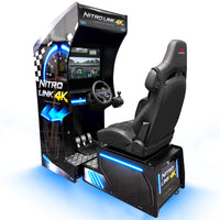 NEW Nitro Link 4K Racing Simulator Arcade Machine with Neon Cabinet Lights, Racing Simulators, Creative Arcades