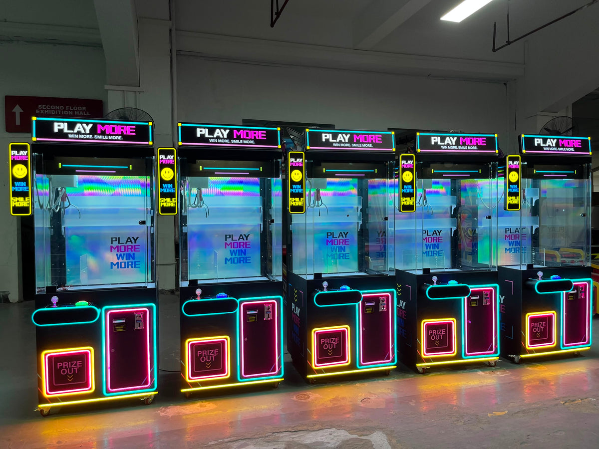 Play More™ 31" Claw Machine with Side Panel Sign and LED Cabinet Lights