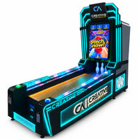 Heritage Collection Luxury Bowling Arcade Machine with Neon Cabinet Lights and Digital Screen, Skeeball, Creative Arcades