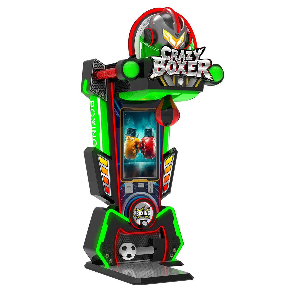 Prime Time Dual Sport: Crazy Boxer / Kicker Edition with LED Lights, Boxing, Creative Arcades