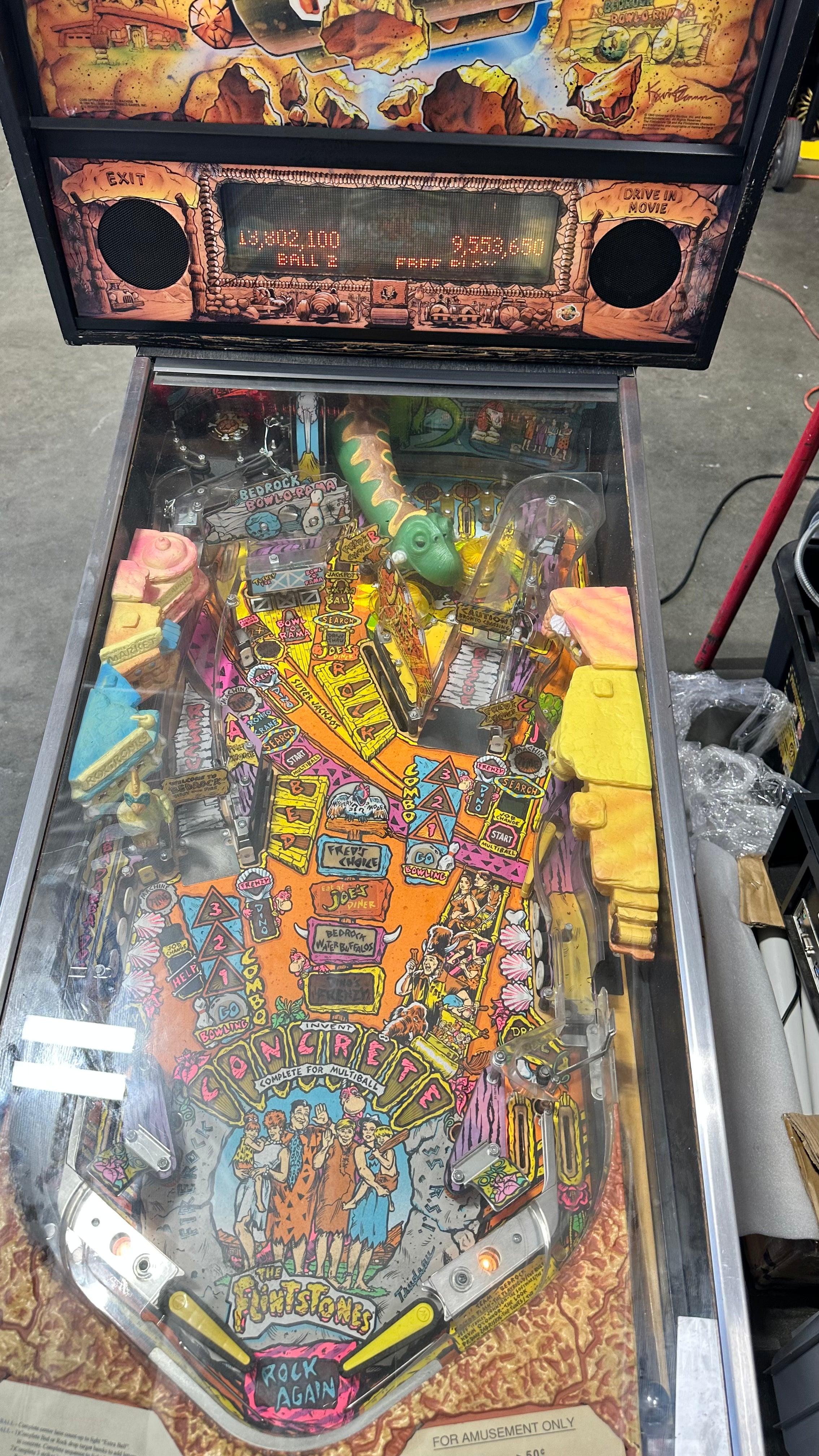 USED The Flintstones Original Pinball Machine Circa 1994 by Williams Electronic Games, Inc., Creative Arcades
