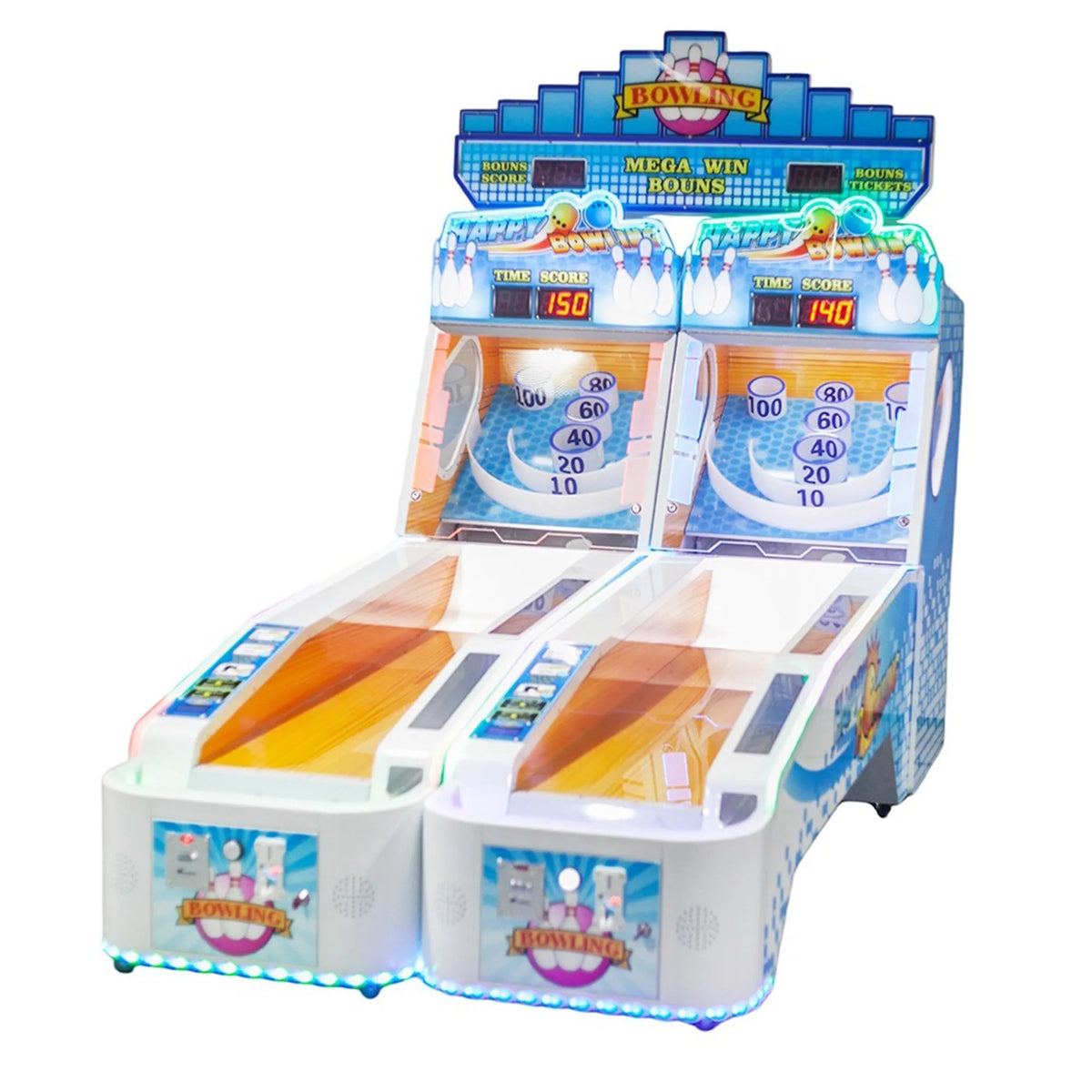 Alley Masters™ Skeeball Bowling with Neon Lights, Amusement Arcade, Creative Arcades