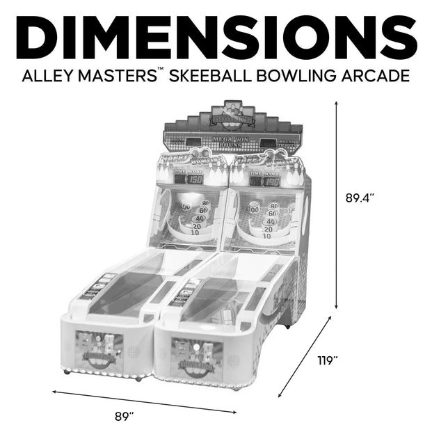 Alley Masters™ Skeeball Bowling with Neon Lights, Amusement Arcade, Creative Arcades
