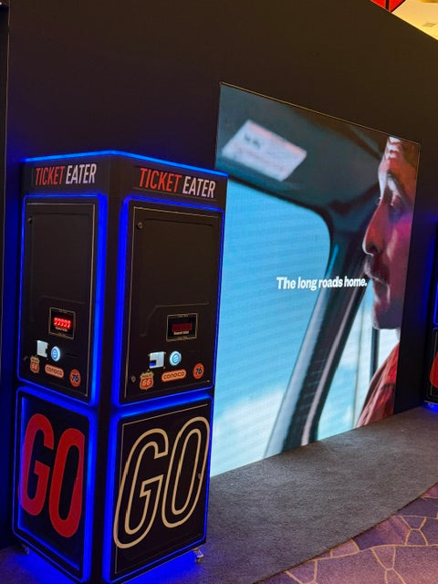 Easy Count™ Ticket Eater with Neon Cabinet Lights, Digital Display, & Paper Receipt, Creative Arcades