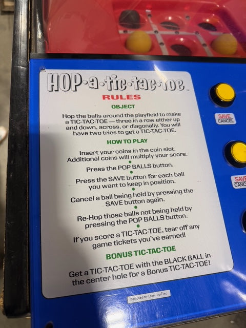 USED Hop A Tic-Tac-Toe Stand Up Arcade Machine, Stand Up Arcades, Creative Arcades