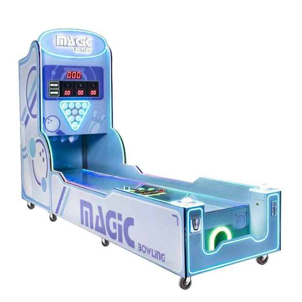 Magic Bowling Strike Zone™ Arcade with Real Pins and Neon Lights, Skeeball, Creative Arcades