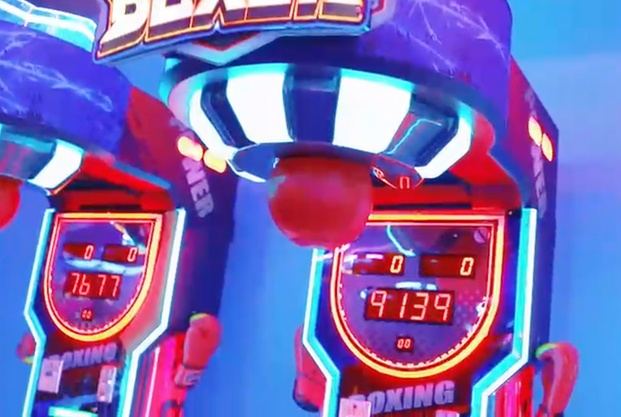 MMA Fight Boxer Extreme™ - Heavy Hit Arena with Power Up Light Package | Boxing Arcade Machine with Neon Lights, Boxing, Creative Arcades