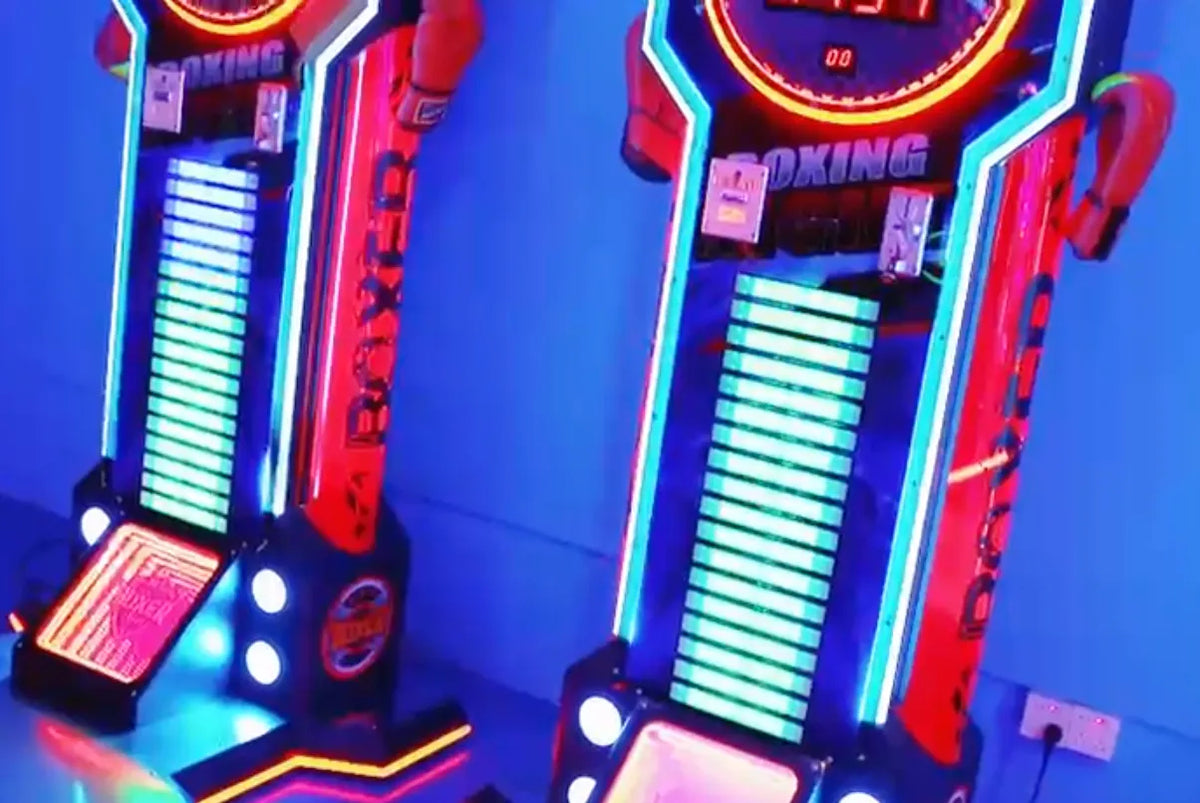 MMA Fight Boxer Extreme™ - Heavy Hit Arena with Power Up Light Package | Boxing Arcade Machine with Neon Lights, Boxing, Creative Arcades
