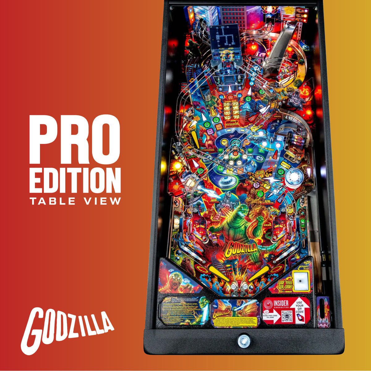 Pro Godzilla Pinball Table by Stern Pinball, Pinball Arcades, Creative Arcades