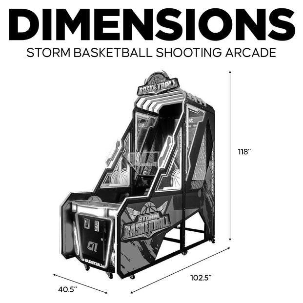 Storm Basketball™ Digital Screen Shooting Arcade with Multi-Color Neon Lights, basketball shoot out, Creative Arcades