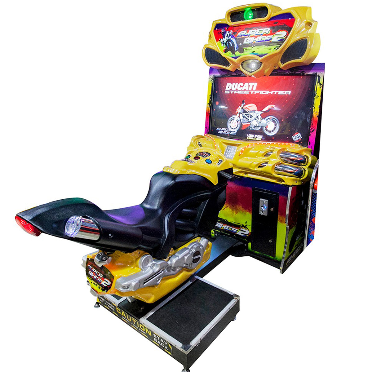 Super Bikes 2™ Sit Down Motorcycle Arcade with 43" Big Screen and LED Lighting, Racing Simulators, Creative Arcades