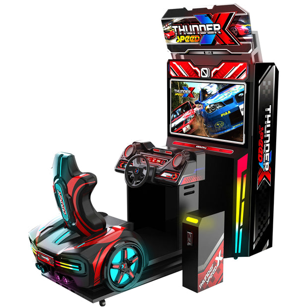 Linked Thunder Speed X™ Racers - Set of 2 Racing Simulators with Force Feedback and Wifi Connection for Online Play, Racing Simulators, Creative Arcades