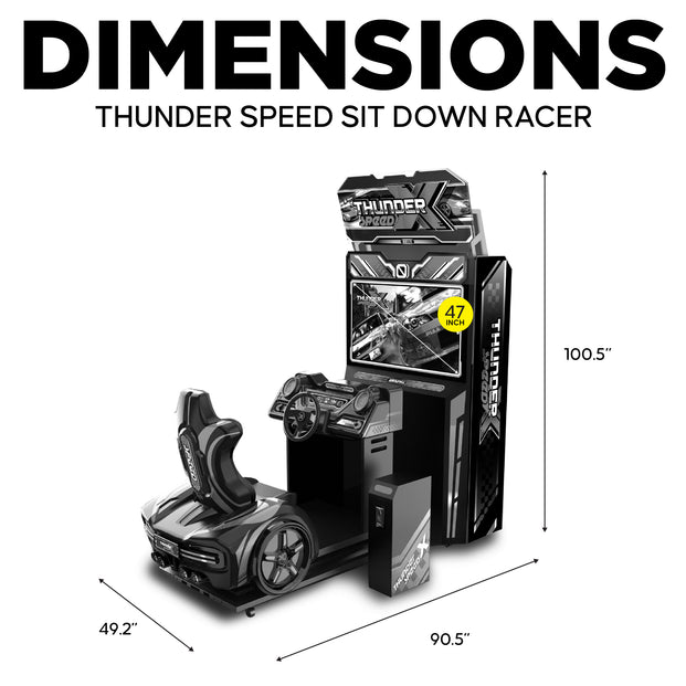 Thunder Speed Racing Simulator with Force Feedback and Wifi Connection for Online Play, Racing Simulators, Creative Arcades