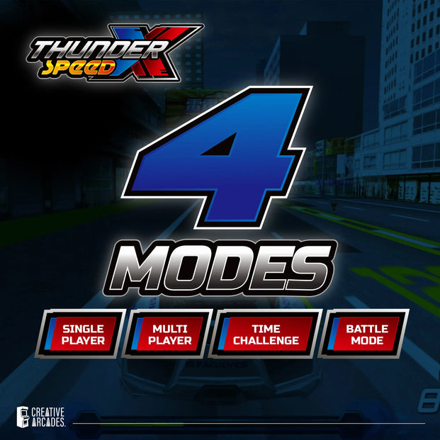 Thunder Speed Racing Simulator with Force Feedback and Wifi Connection for Online Play, Racing Simulators, Creative Arcades