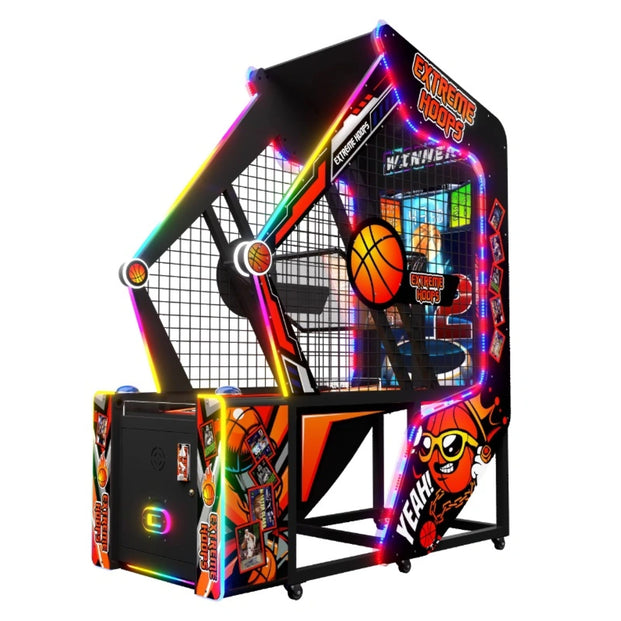 Top Class™ Extreme Hoops Basketball Arcade with Digital Backboard and Neon Lights, Basketball Shoot Out, Creative Arcades
