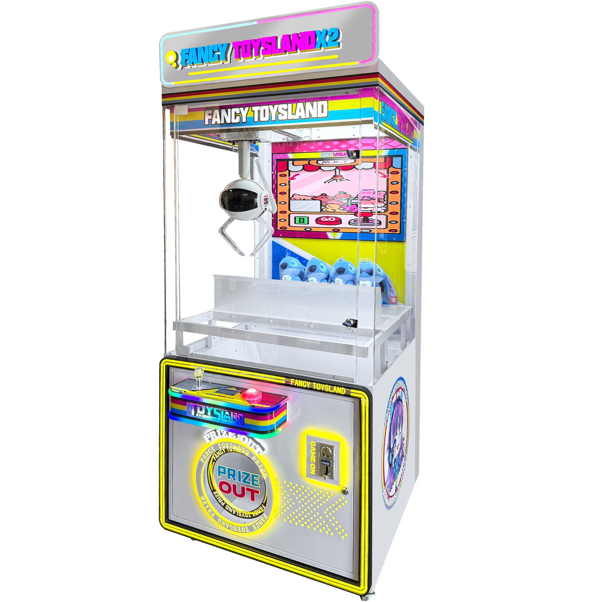 Fancy Toy's Land Astro Claw™ Claw Machine with Neon Cabinet Lights