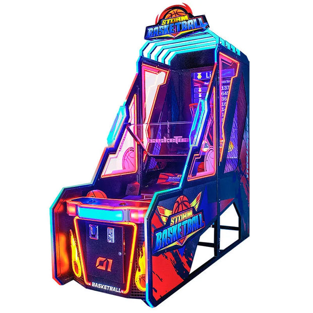 Storm Basketball™ Digital Screen Shooting Arcade with Multi-Color Neon Lights, basketball shoot out, Creative Arcades