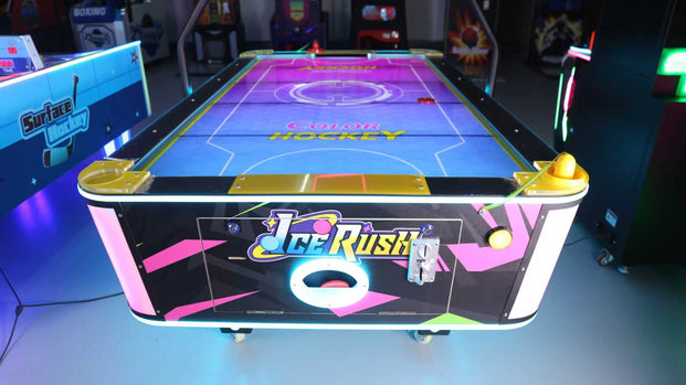 Ice Rush™ Air Hockey Neon Light Table, Air Hockey Machine, Creative Arcades