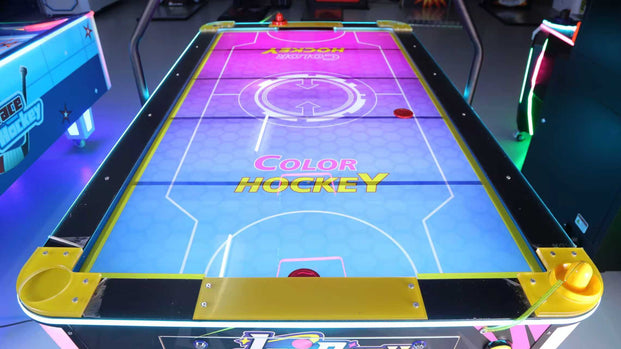 Ice Rush™ Air Hockey Neon Light Table, Air Hockey Machine, Creative Arcades