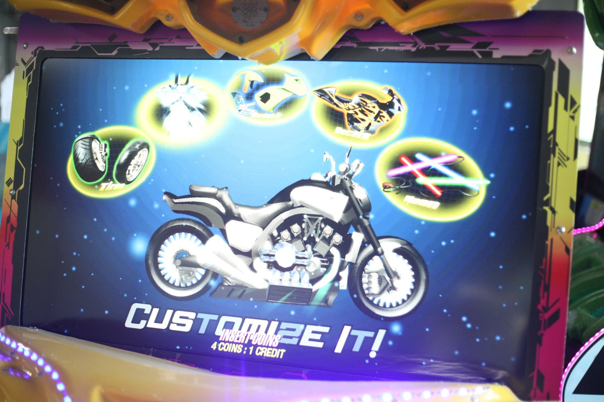 Super Bikes 2™ Sit Down Motorcycle Arcade with 43" Big Screen and LED Lighting, Racing Simulators, Creative Arcades