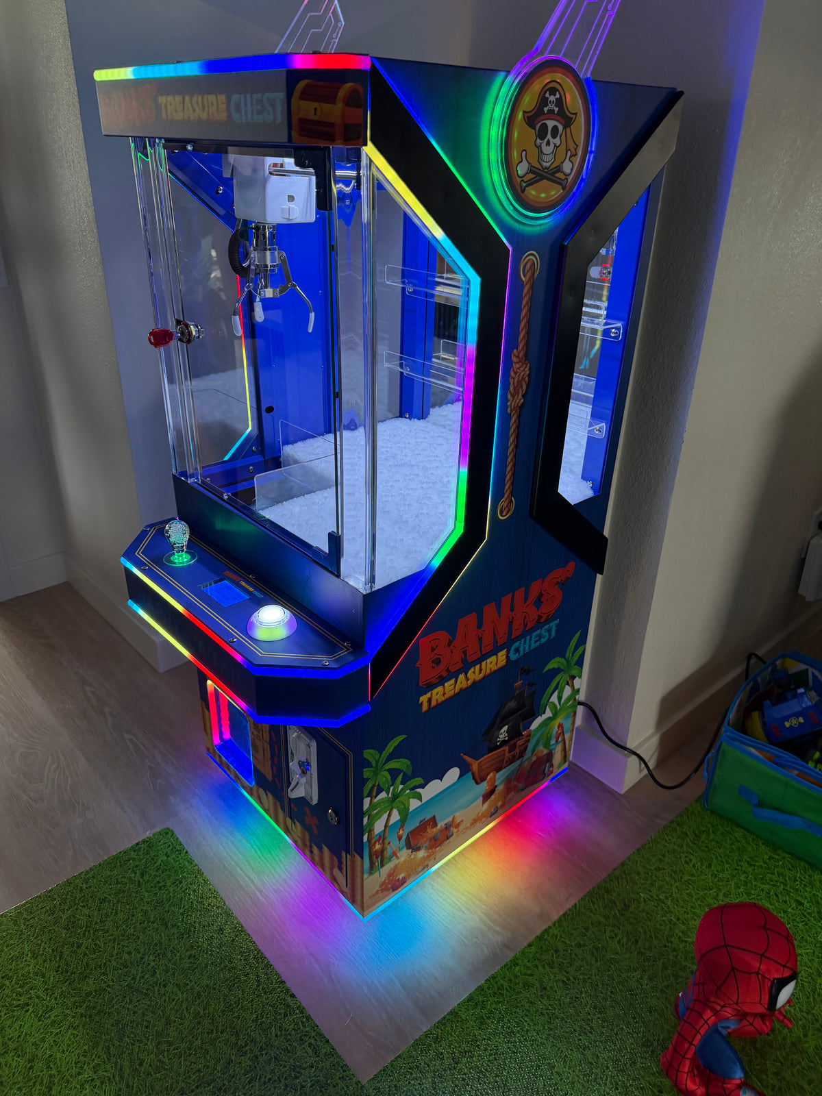 Happy Baby 2™ Gold Edition 20" Mini Kid Friendly Claw Machine with Neon Lights | Blue