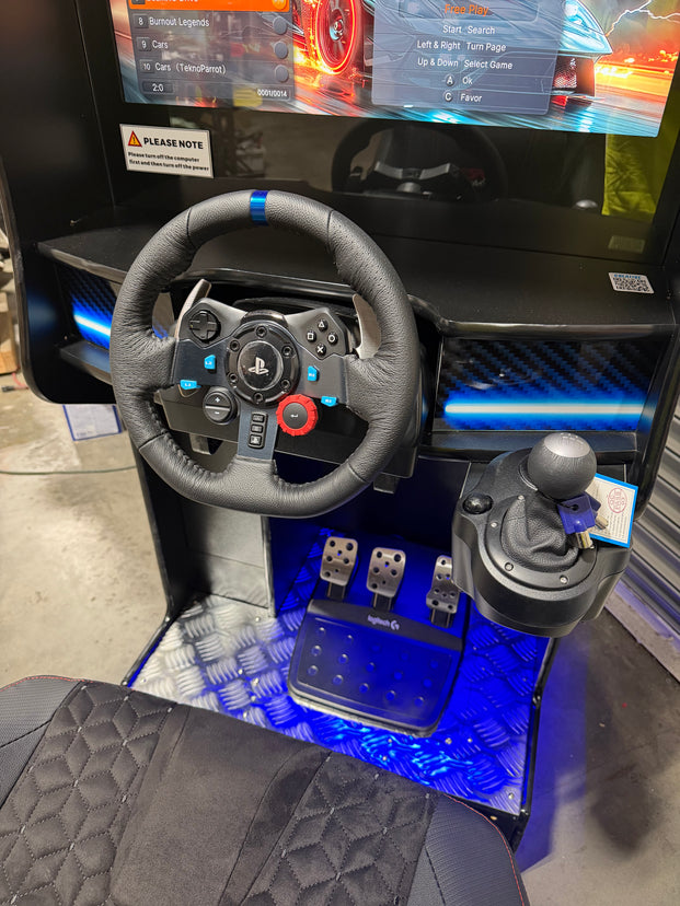 NEW Nitro Link 4K Racing Simulator Arcade Machine with Neon Cabinet Lights, Racing Simulators, Creative Arcades